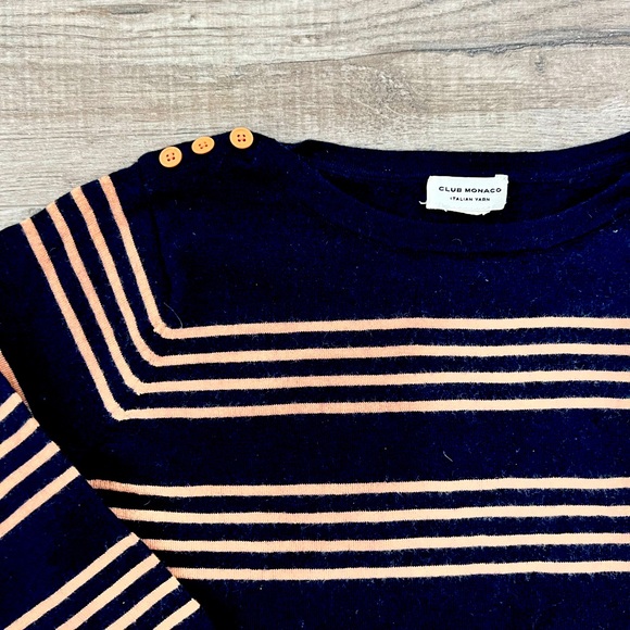 Navy and Pink stripe sweater - Picture 3 of 3